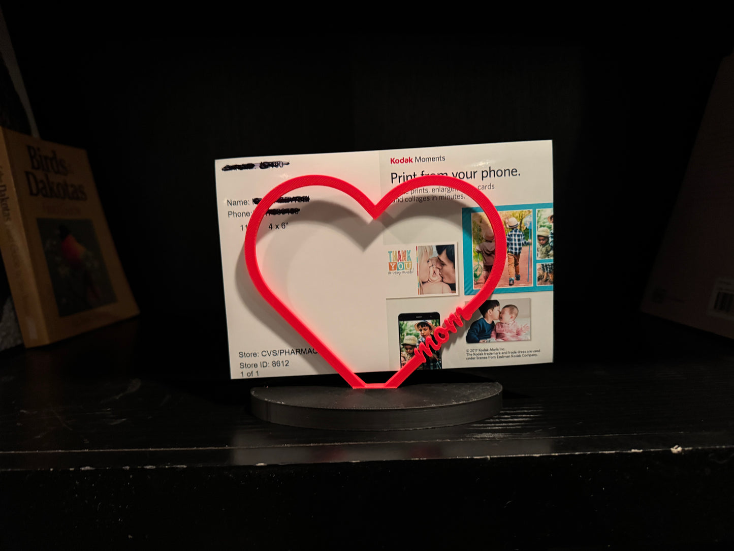 Mom heart picture frame