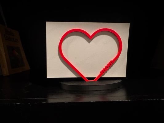 Mom heart picture frame